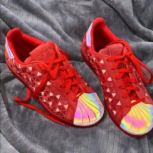 Adidas Superstar Limited Edition Red Holographic
